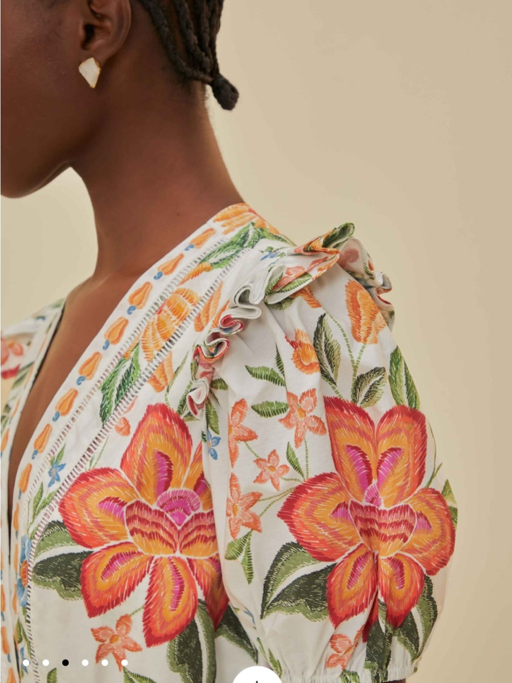 FARM RIO Off-White Bloom Garden Romper - NWT - Picture 2 of 6